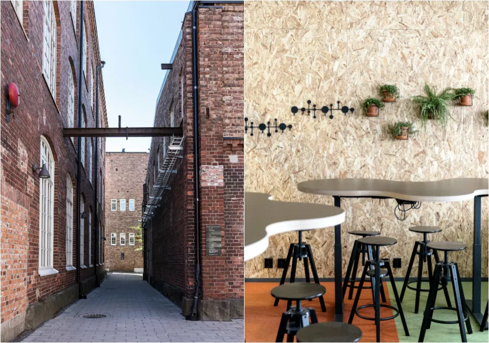 Porin Puuvilla, Puuvilla, vanha tehdasalue, Pori, Visitpori, Rakastuporiin, Frida testaa Porin, Jokiranta, keskusta, Visualaddict, valokuvaaja, Frida Steiner, vuokratoimisto, kokoustila, etätyö, toimistohotelli, Yliopistokeskus